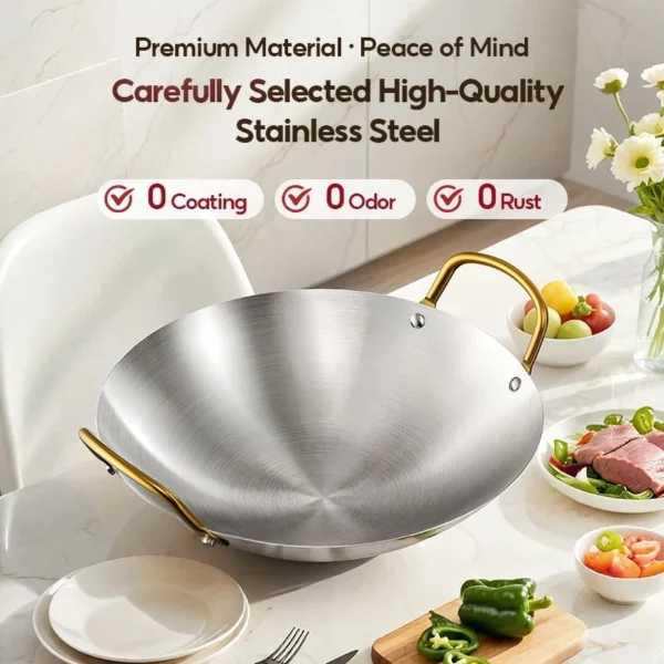 Watsuno Stainless Steel Wok