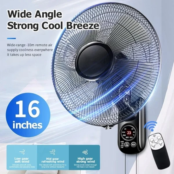 Wall Fan 40cm Remote Control