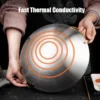 Stainless Steel Wok Golden Handle