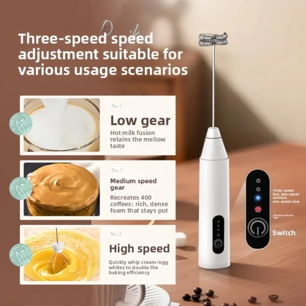 3 Speed Electric Milk Frother