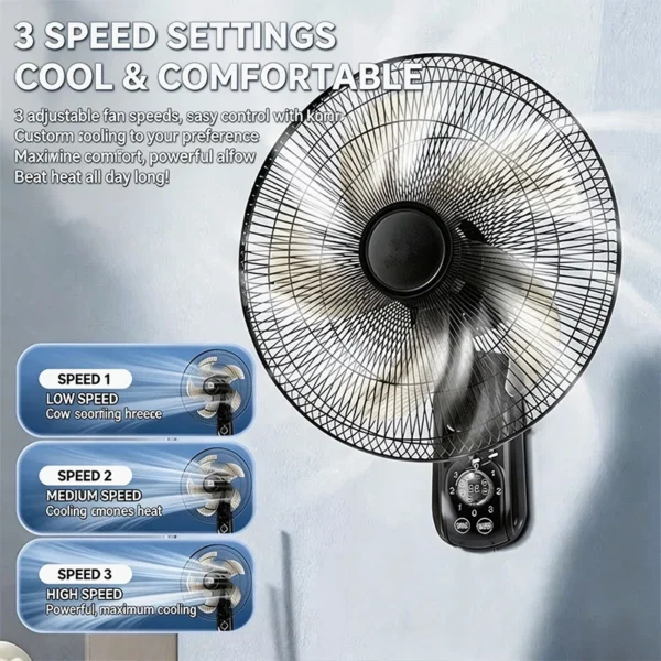 Wall Fan 45cm Remote Control