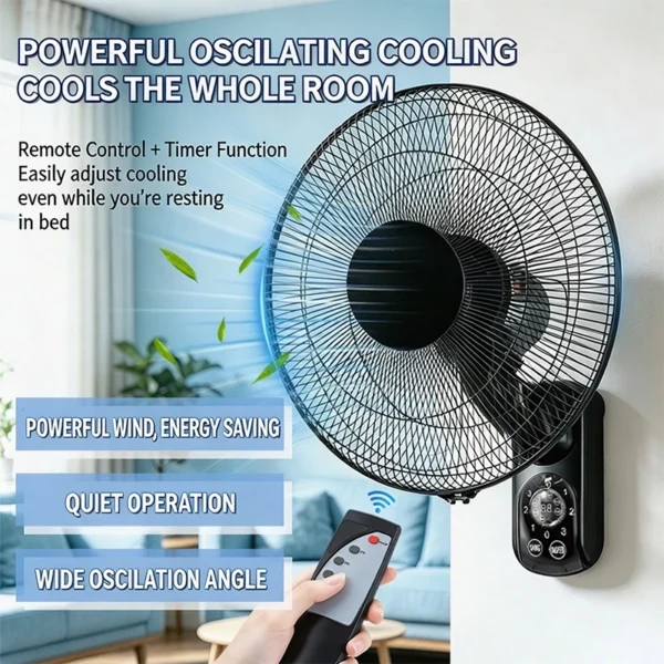 Wall Fan 45cm Remote Control