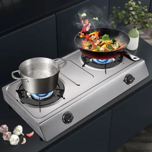 Stainless Steel Dual Burner Gas Stove